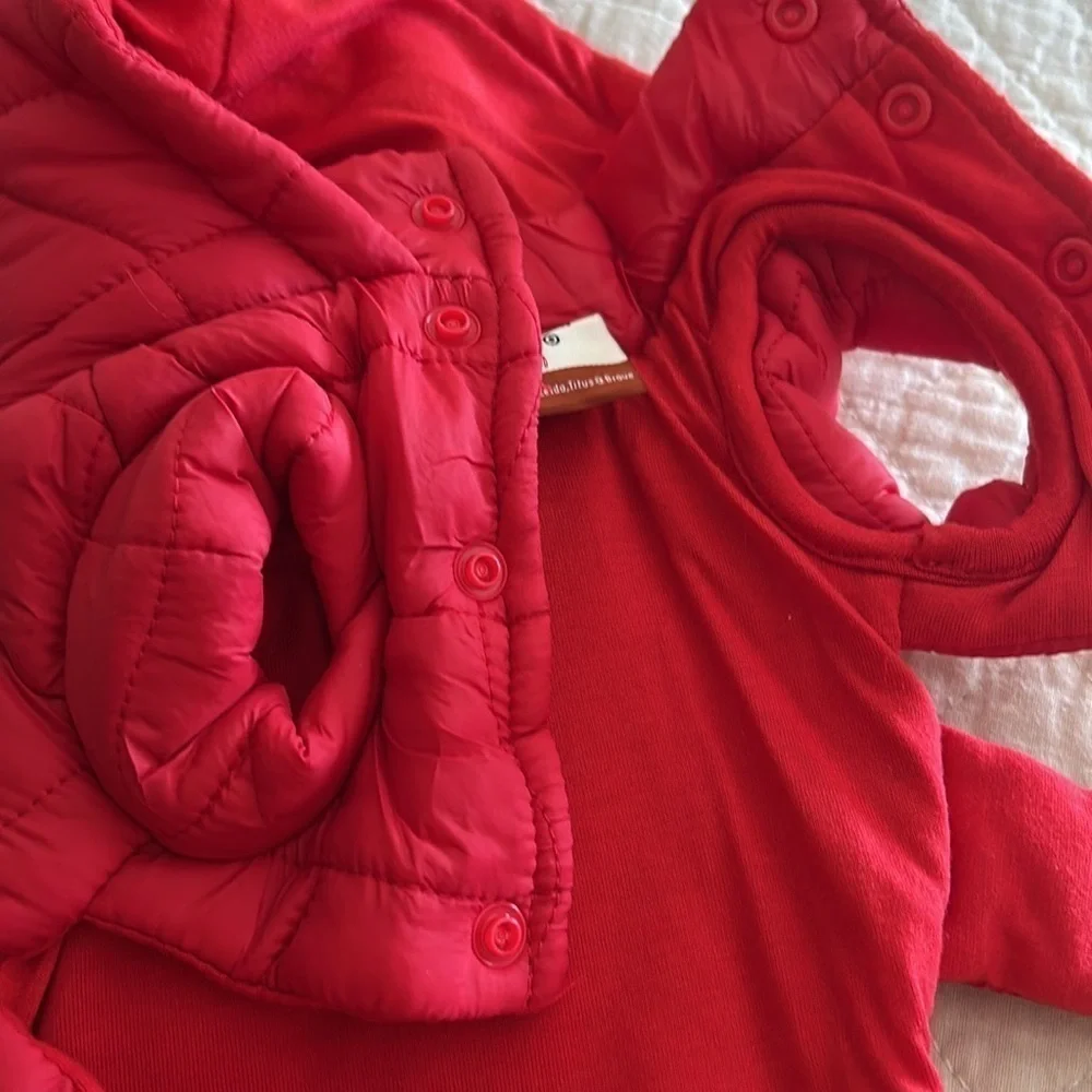 Dog and Cat Marshmallow Puffer Vest - Red - The Cuddle Collab / brand new